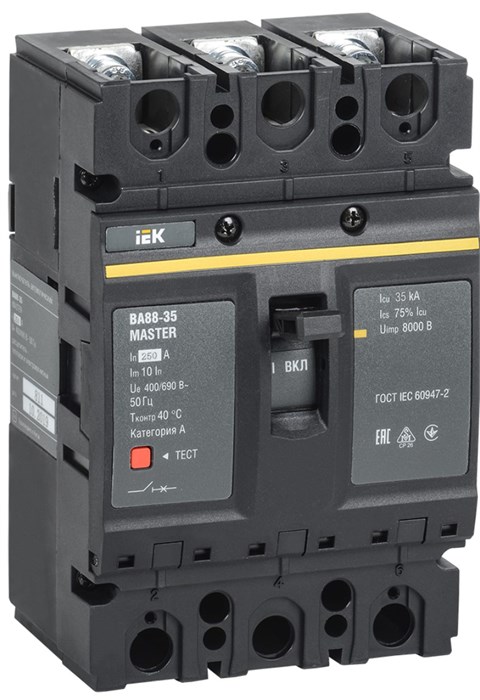 Автоматический выключатель в литом корпусе  IEK SVA30-3-0250-02 1147536