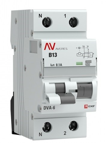 Автомат дифференциальный EKF rcbo6-1pn-13B-100-a-av 1126217