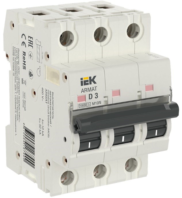 Автоматический выключатель  IEK AR-M10N-3-D003 902792