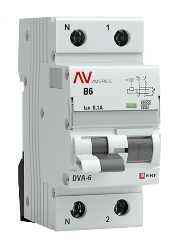Автомат дифференциальный EKF rcbo6-1pn-6B-100-a-av 1126223