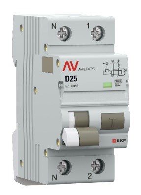 Автомат дифференциальный EKF rcbo10-1pn-25D-30-a-av 1126570