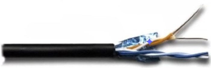 Кабель витая пара F/UTP 5e кат. 2 пары TWT TWT-5EFTP2-OUT 273893