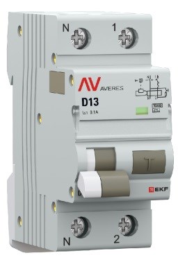Автомат дифференциальный EKF rcbo10-1pn-13D-100-a-av 1126591