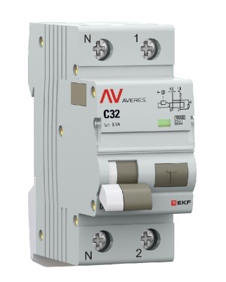 Автомат дифференциальный EKF rcbo10-1pn-32C-300-a-av 1126611