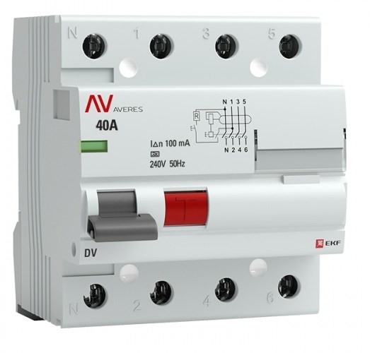 УЗО  EKF rccb-4-40-100-a-av 1126397