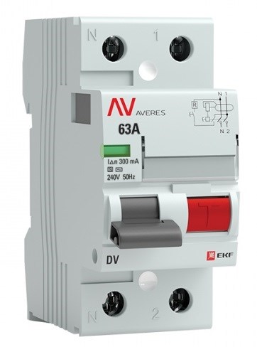 УЗО  EKF rccb-2-63-300-s-av 1126449