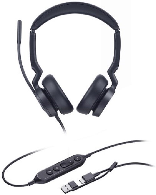 Гарнитура проводная Yealink UH46 Dual UC USB-C/A 1234605