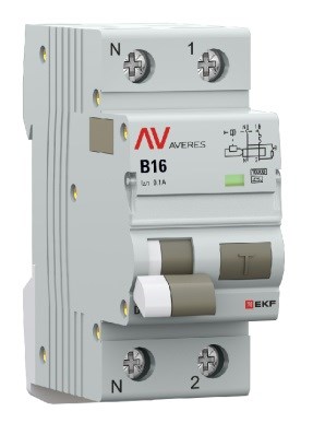Автомат дифференциальный EKF rcbo10-1pn-16B-100-a-av 1126576
