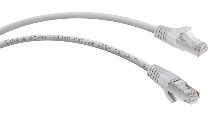 Кабель патч-корд SSTP 6a кат. 10м Cabeus PC-SSTP-RJ45-Cat.6a-10m-LSZH 513363