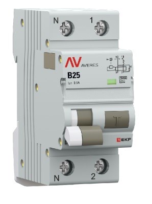 Автомат дифференциальный EKF rcbo10-1pn-25B-300-a-av 1126602