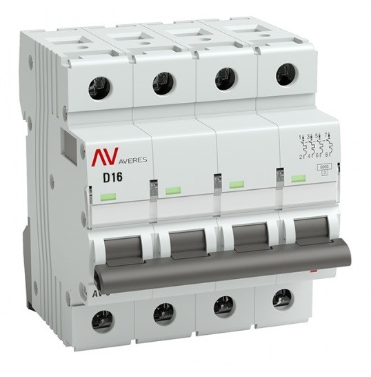 Автоматический выключатель  EKF mcb10-4-16D-av 1126085