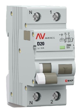 Автомат дифференциальный EKF rcbo10-1pn-20D-300-a-av 1126618