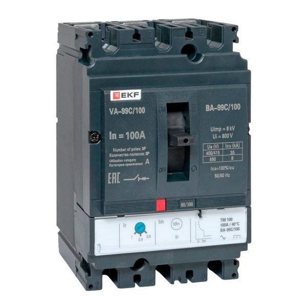 Автоматический выключатель в литом корпусе  EKF mccb99C-160-100 1145248