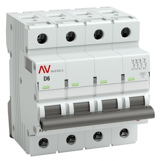 Автоматический выключатель  EKF mcb10-4-06D-av 1126096