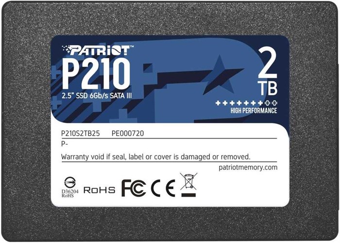 Накопитель SSD 2.5'' Patriot Memory P210S2TB25 2000 ГБ 790780