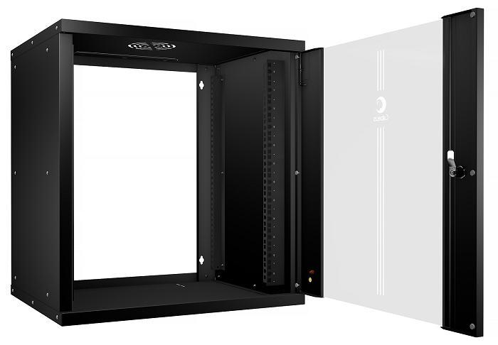 Шкаф настенный 19", 12U Cabeus WSC-05D-12U55/45-BK 800907