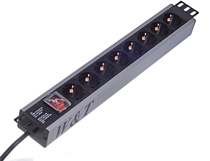 Блок розеток 19", 8 розеток W&T WT-2140A 606585