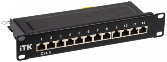 Патч-панель 10", 12xRJ45, STP, Кат. 6 ITK PP12-1UC06S-D05-10 1164687
