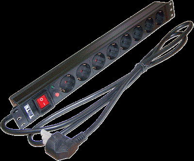 Блок розеток 19", 8 розеток TWT TWT-PDU19-16A8P-3.0 507937