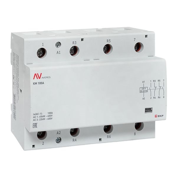 Контактор модульный EKF km-av-6-100-22-230V 1146191