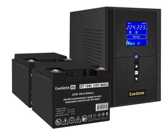 Комплект  Exegate SineTower SZ-1500.LCD.AVR.2SH.1C13.USB 1118232