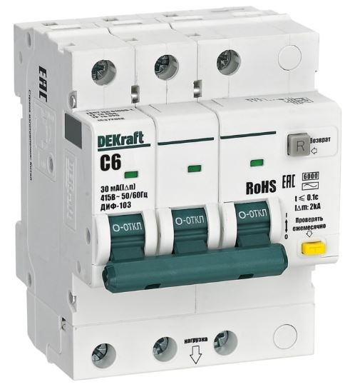 Автомат дифференциальный DEKraft 16372DEK 1167400