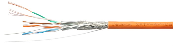 Кабель витая пара S/FTP 7 кат. 4 пары Cabeus SSTP-4P-Cat.7-PATCH-IN-LSZH 515549
