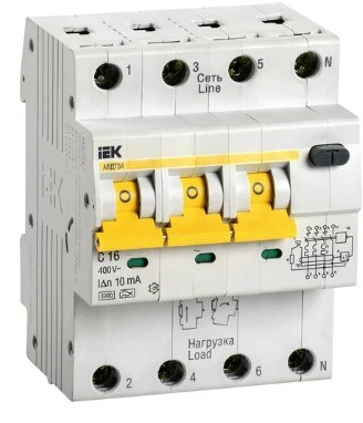 Автомат дифференциальный IEK MAD22-6-016-C-10 1147431