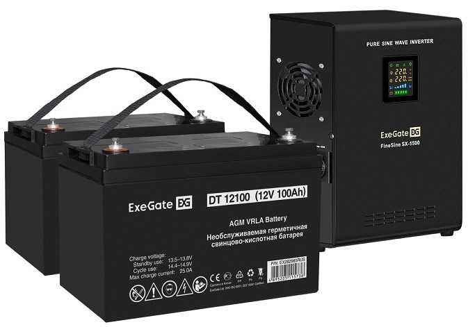 Комплект  Exegate FineSine SX-1500.LCD.AVR.2SH 1118396