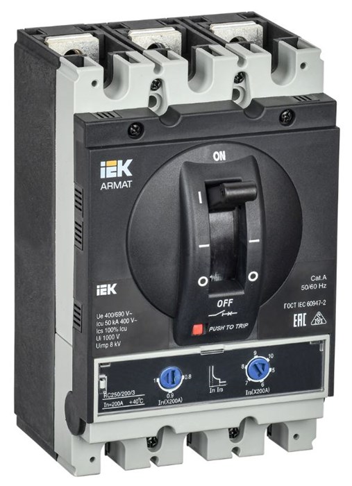 Автоматический выключатель в литом корпусе IEK AR-MCCB-3G-050-0200A-ATUC 1148154