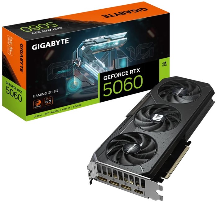 Видеокарта GIGABYTE GeForce RTX 5060 GAMING OC (GV-N5060GAMING OC-8GD) 1206889