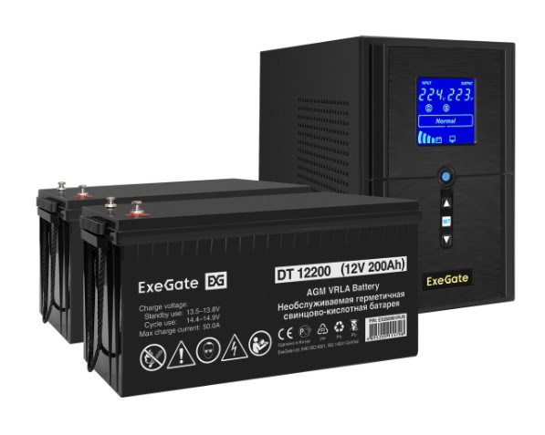 Комплект  Exegate SineTower SZ-1000.LCD.AVR.2SH.1C13.USB 1118208