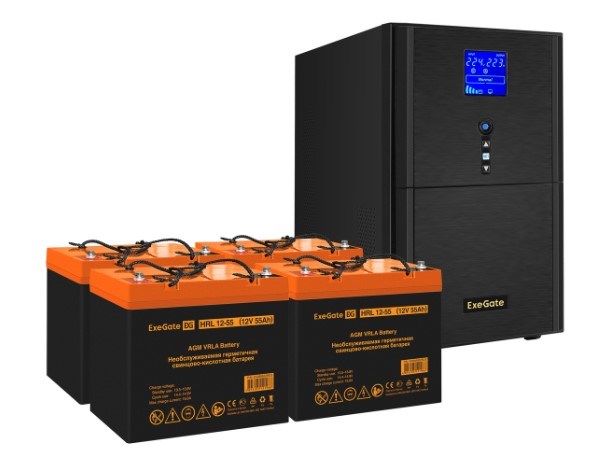 Комплект  Exegate SineTower SZ-3000.LCD.AVR.3SH.1C13.RJ.USB 1118274