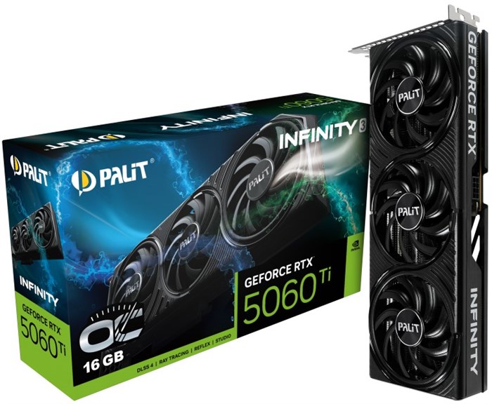 Видеокарта Palit GeForce RTX 5060 TI INFINITY 3OC (NE7506TS19T1-GB2061S) 1206910