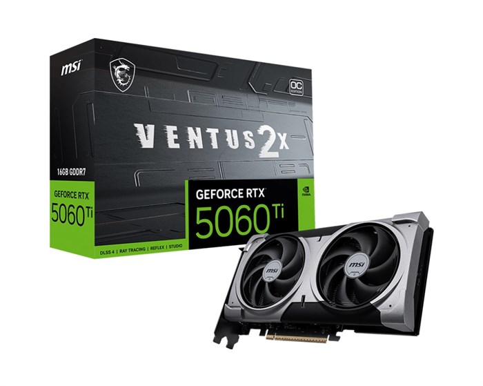 Видеокарта MSI GeForce RTX 5060 TI VENTUS 2X OC PLUS (RTX 5060 Ti 16G VENTUS 2X OC PLUS) 1208080