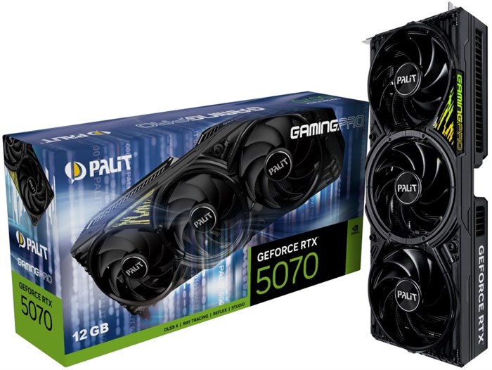 Видеокарта Palit GeForce RTX 5070 GAMINGPRO (NE75070019K9-GB2050A) 1195177