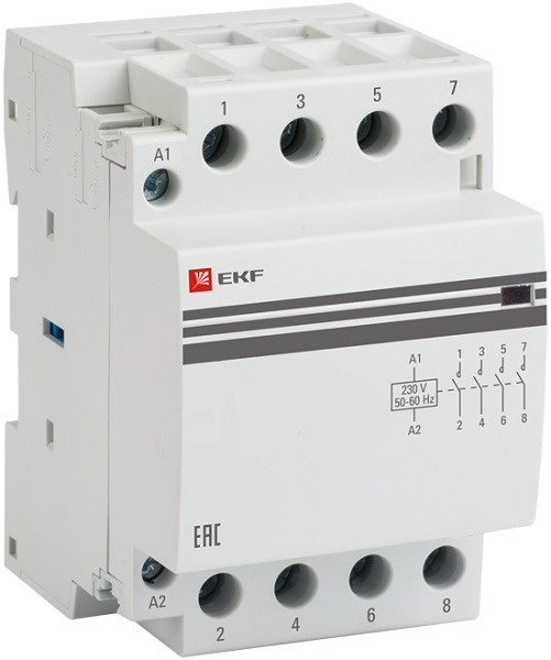 Контактор модульный EKF km-3-25-40 708276