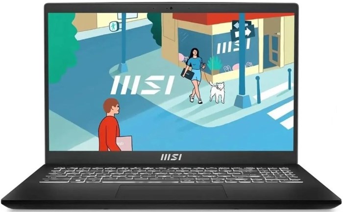 Ноутбук  MSI Modern 15H 15.6 ", Core i5, 16 Гб RAM, 512 Гб SSD, UHD Graphics, Черный 1081285