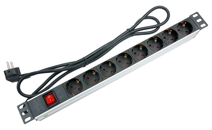 Блок розеток 19", 8 розеток Cabeus PDU-8P-2EU 513166