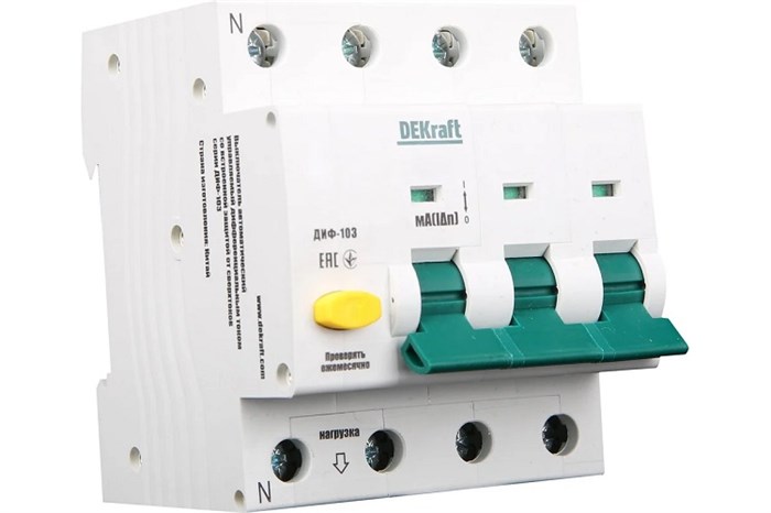 Автоматический выключатель дифф. тока (АВДТ)  DEKraft 16238DEK 1108332