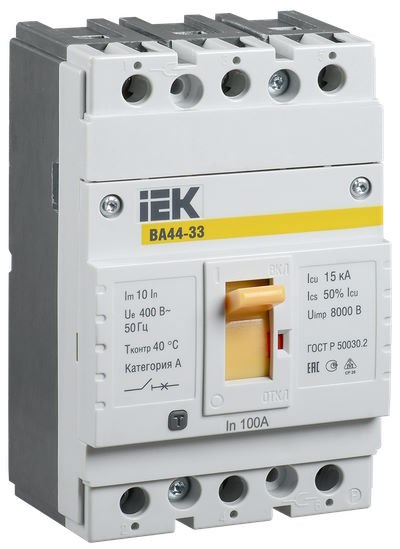 Автоматический выключатель в литом корпусе IEK SVA4410-3-0100 1153587