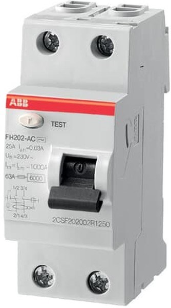 Выключатель дифференциального тока (ВДТ, УЗО)  ABB 2CSF202001 1039687