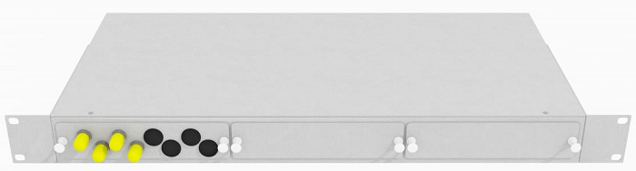 Кросс оптический стоечный  TopLAN КРС-Top-1U-04ST/U-OM2-GY 649057