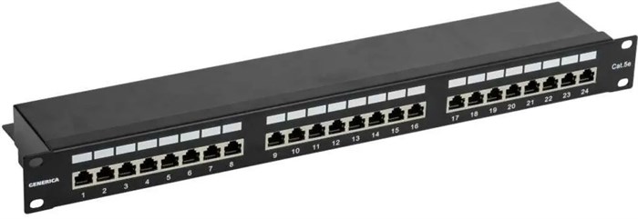 Патч-панель 19", 24xRJ45, FTP, Кат. 5е ITK PP24-1UC5EF-K05-G 922440