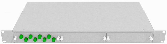 Кросс оптический стоечный  TopLAN КРС-Top-1U-08FC/A-OS2-GY 649105