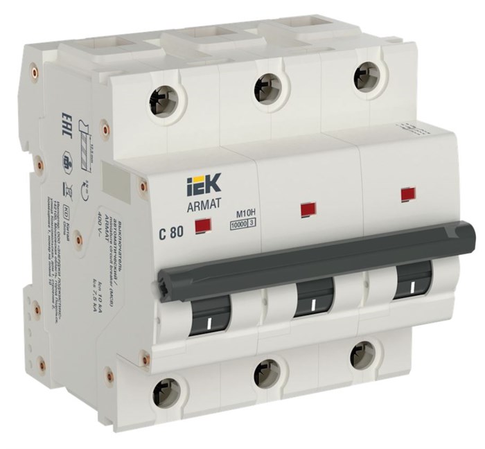 Автоматический выключатель  IEK AR-M10H-3-C080 1147670