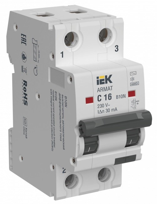 Автомат дифференциальный IEK AR-B10N-2-C016A030 1147883