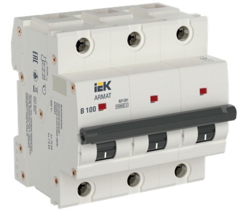 Автоматический выключатель  IEK AR-M10H-3-B100 1147684
