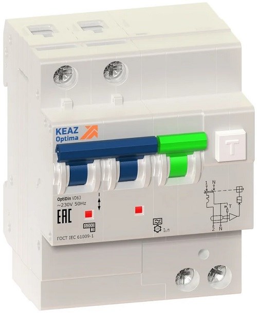 Автоматический выключатель дифф. тока (АВДТ)  КЭАЗ 103454 1045569