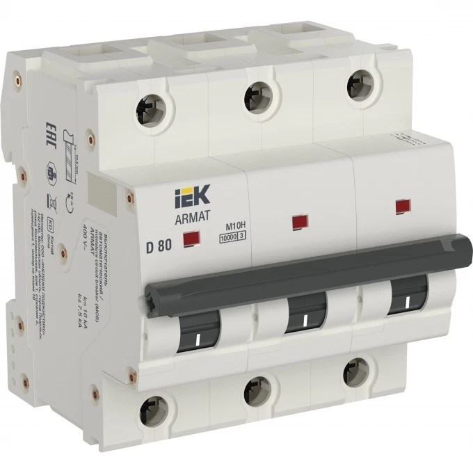 Автоматический выключатель  IEK AR-M10H-3-D080 1147685